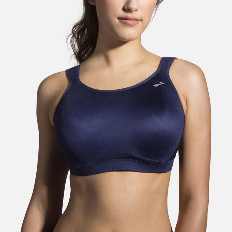 Brooks Maia Sports Womens Running Bra - Blue - Indonesia (UFXS-12687)